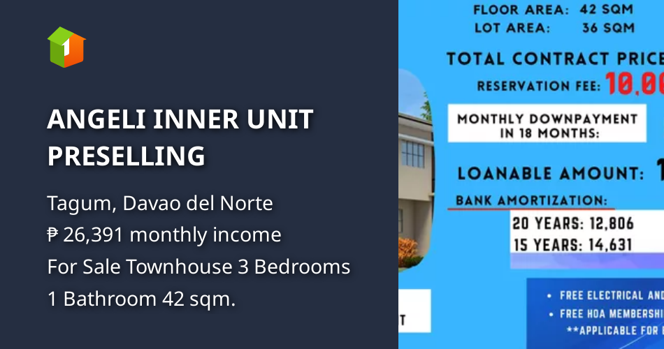 ANGELI INNER UNIT PRESELLING [Houses and Lots 🏘️] (May 2022) in Tagum ...