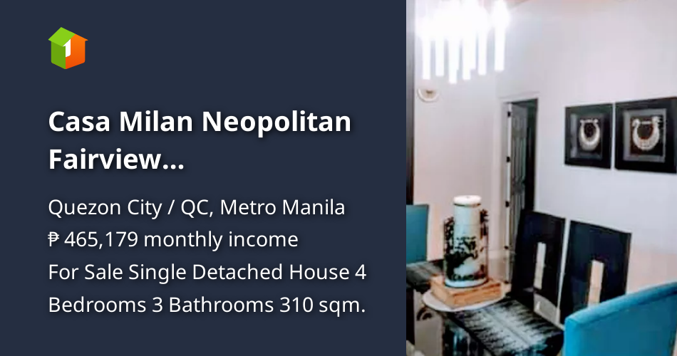 Casa Milan Neopolitan Fairview Commonwealth Quezon City [House and Lot