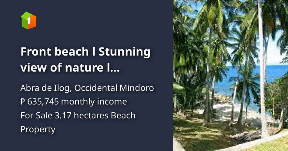 Front beach l Stunning view of nature l Negotiable price [Beach