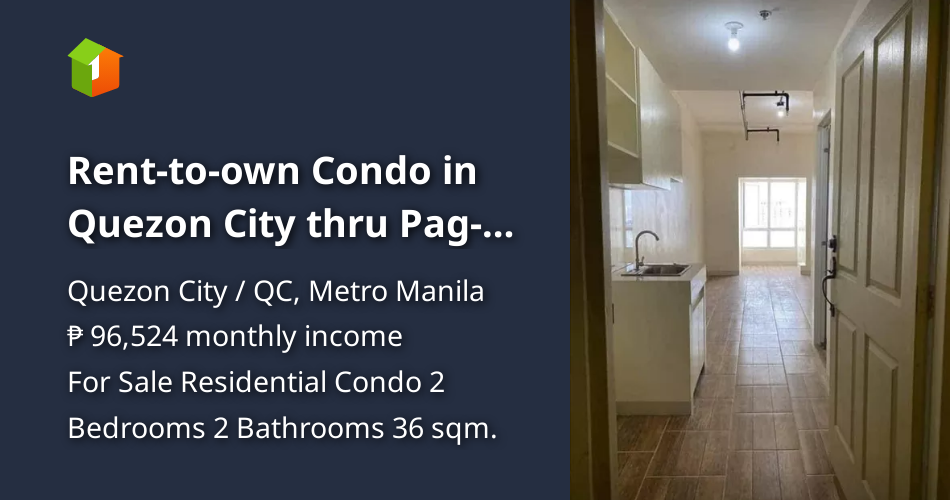 Renttoown Condo in Quezon City thru PagIBIG/ Ready to Move In [Condo 🏙️] (March 2023) in