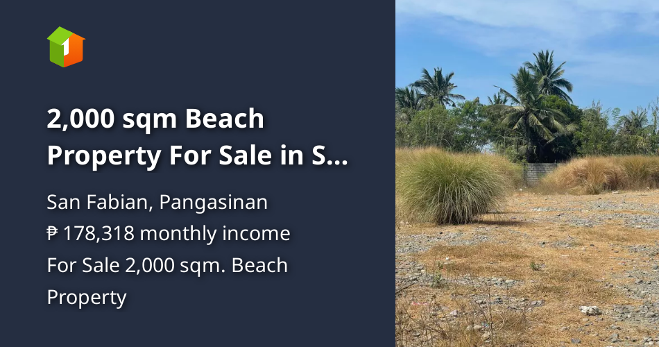 2,000 sqm Beach Property For Sale in San Fabian Pangasinan [Beach