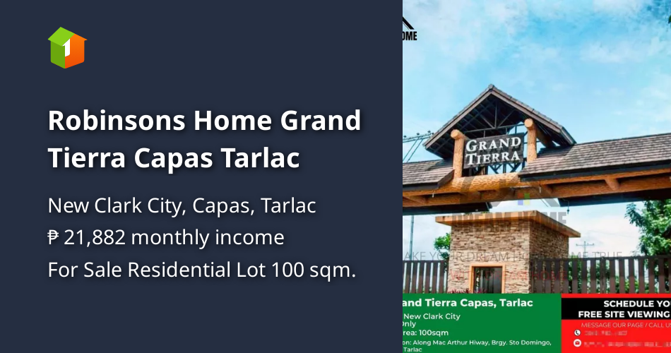 Robinsons Home Grand Tierra Capas Tarlac [Lot 🚜] (September 2024) in New Clark City, Capas
