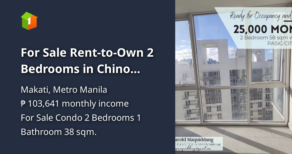 For Sale RenttoOwn 2 Bedrooms in Chino Roces, Makati City (RFO