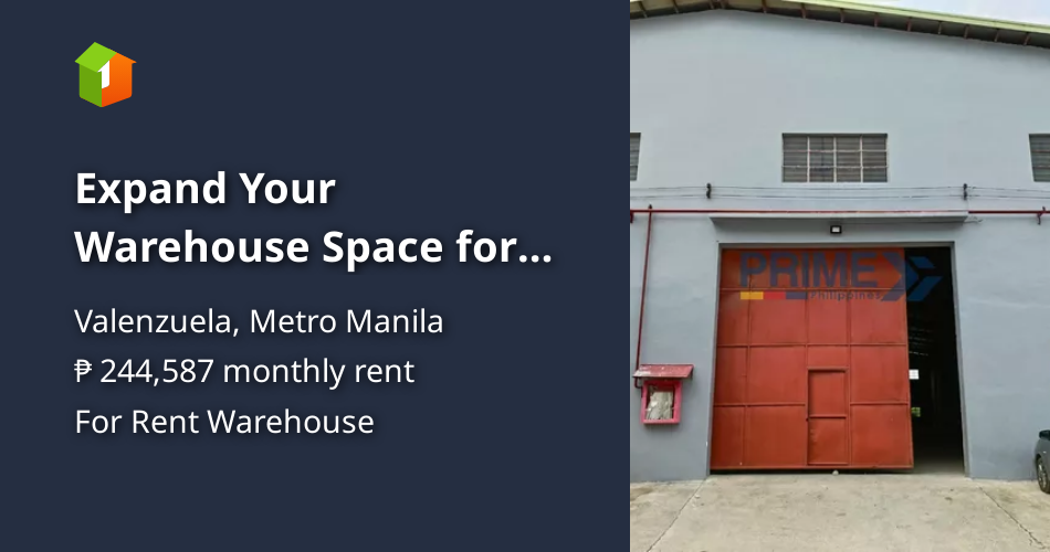 Expand Your Warehouse Space for Lease in Valenzuela1,358.82 sqm Property 🏭] (March