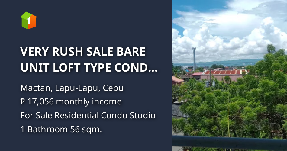 BARE UNIT LOFT TYPE CONDO FOR SALE [Condo 🏙️] (September 2024) in