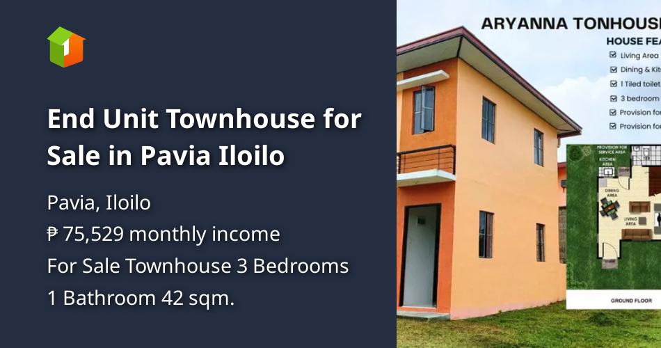 End Unit Townhouse for Sale in Pavia Iloilo [House and Lot 🏘️] (July