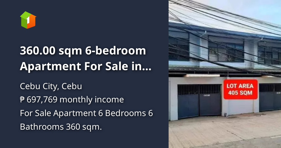 360.00 sqm 6bedroom Apartment For Sale in Cebu City Cebu [Condo 🏙️