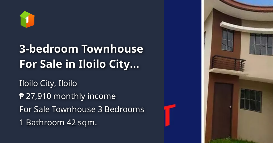 3bedroom Townhouse For Sale in Iloilo City Iloilo [House and Lot 🏘️
