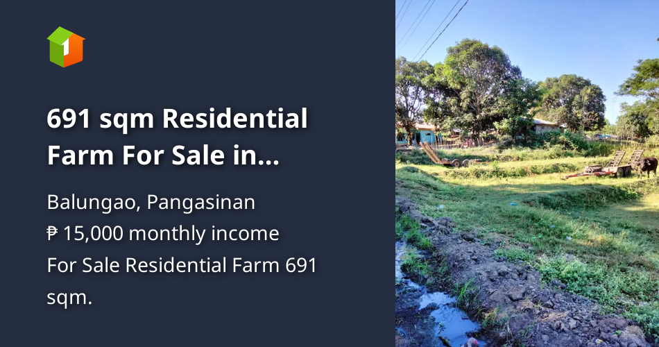691 sqm Residential Farm For Sale in Balungao Pangasinan [Lot 🚜