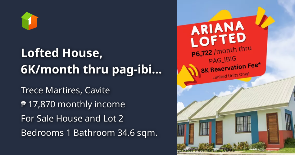 Lofted House 6k Month Thru Pag Ibig Located At Brgy Hugo Perez