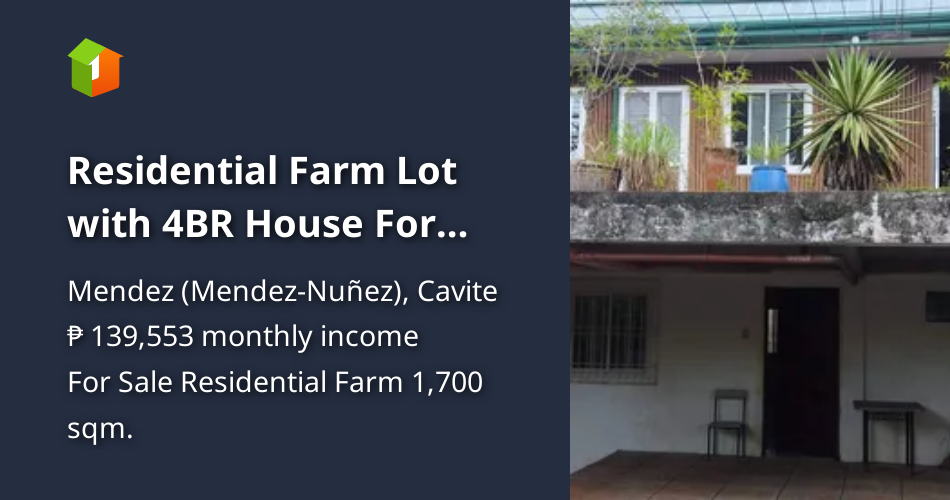 Residential Farm Lot with 4BR House For Sale Mendez Cavite [Lot 🚜