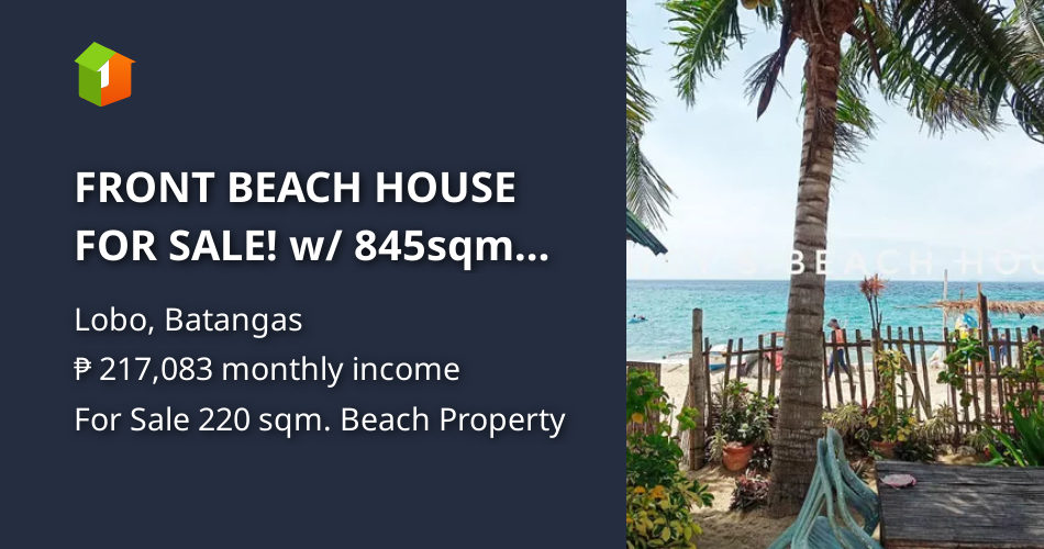 FRONT BEACH HOUSE FOR SALE! w/ 845sqm Car Parking [Beach Properties 🏖️