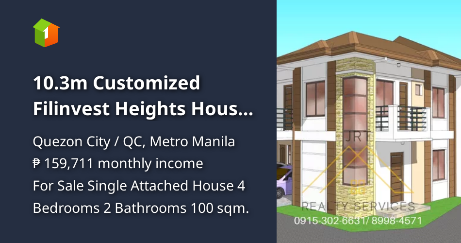 10.3m Customized Filinvest Heights House and Lot Subd. Quezon City [House and Lot 🏘️] (December
