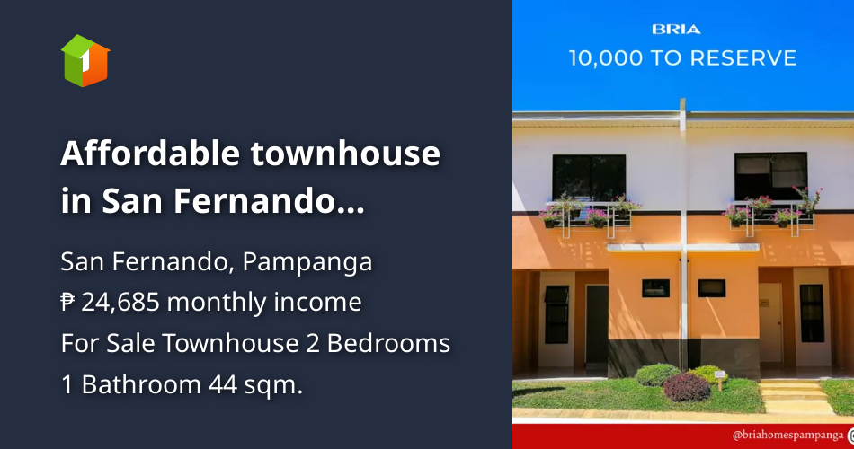 Affordable townhouse in San Fernando Pampanga [House and Lot 🏘️