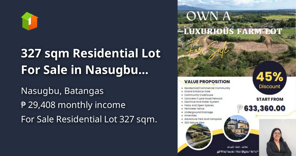 327 sqm Residential Lot For Sale in Nasugbu Batangas [Lot 🚜] (June 2024