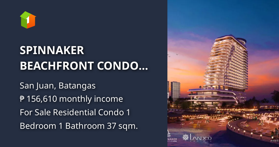 SPINNAKER BEACHFRONT CONDO for sale in Batangas Philippines [Condo 🏙️