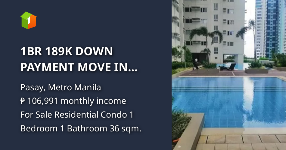 1BR 189K DOWN PAYMENT MOVE IN CONDOMINIUM IN TAFT NEAR LA SALLE TAFT