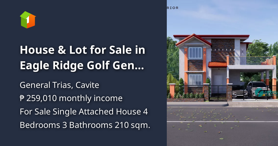 House & Lot for Sale in Eagle Ridge Golf Gen Trias Cavite [House and