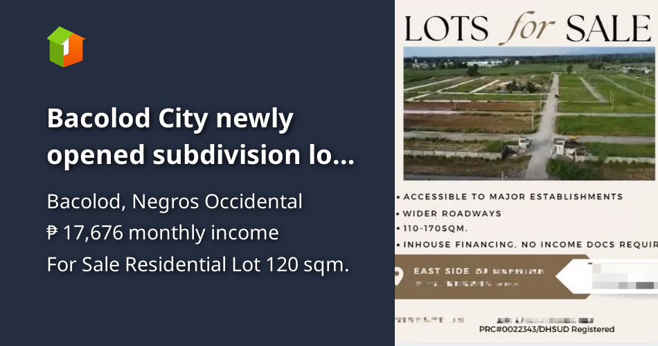 Bacolod City newly opened subdivision lots for sale on installment