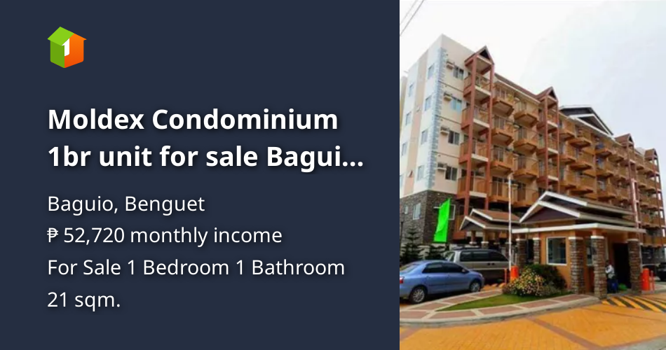 Moldex Condominium 1br unit for sale Baguio City [Condo 🏙️] (October
