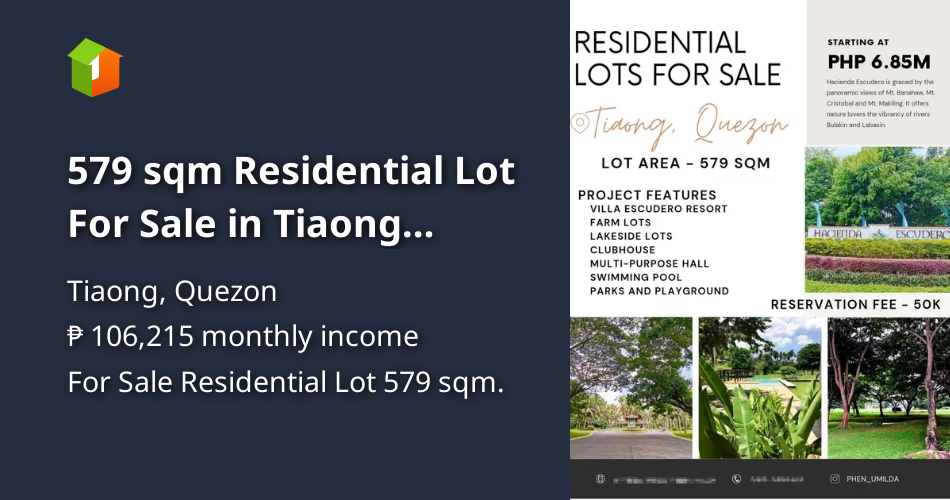 579 sqm Residential Lot For Sale in Tiaong Quezon [Lot 🚜] (August 2024