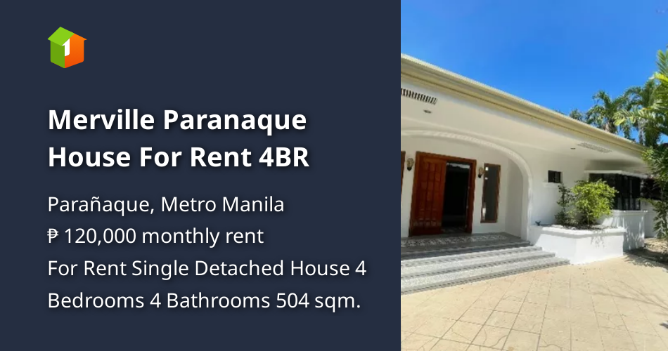 Merville Paranaque House For Rent 4BR [House and Lot 🏘️] (November 2023) in Parañaque, Metro