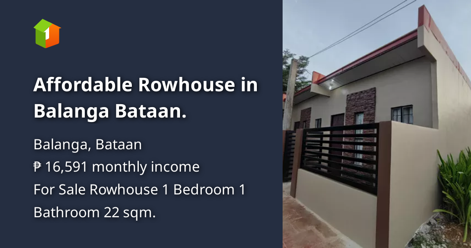 Affordable Rowhouse in Balanga Bataan. [House and Lot 🏘️] (March 2023