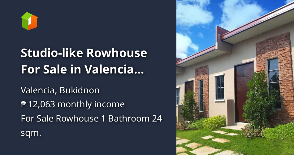 Studiolike Rowhouse For Sale in Valencia Bukidnon [House and Lot 🏘️