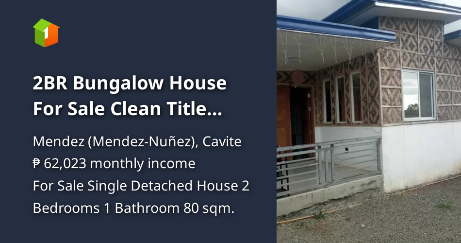 2BR Bungalow House For Sale Clean Title Near Tagaytay City [House and