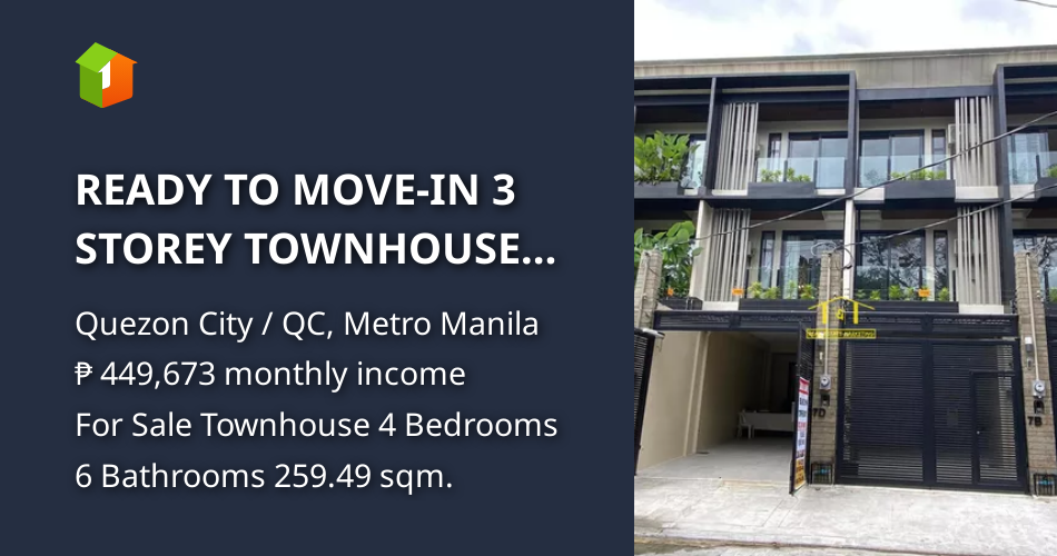 READY TO MOVEIN 3 STOREY TOWNHOUSE IN UP VILLAGE DILIMAN QUEZON CITY