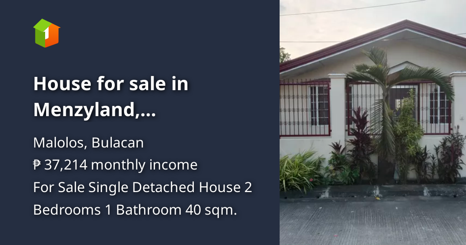 House for sale in Menzyland, Pinagbakahan, Malolos [House and Lot 🏘️