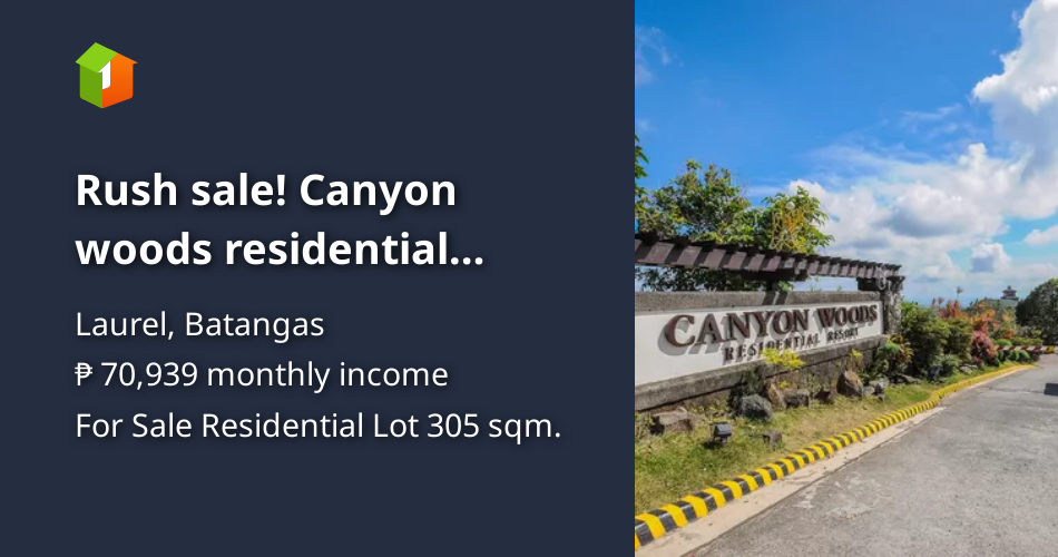 Rush sale! Canyon woods residential resort near Tagaytay [Lot 🚜