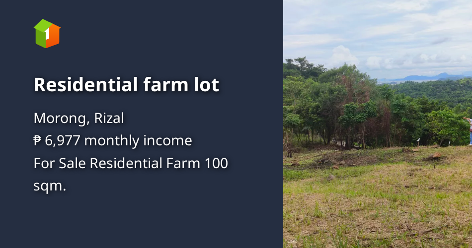 Residential farm lot [Lot 🚜] (July 2023) in Morong, Rizal for sale