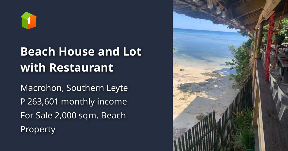 Beach House and Lot with Restaurant [Beach Property 🏖️] (April 2024) in