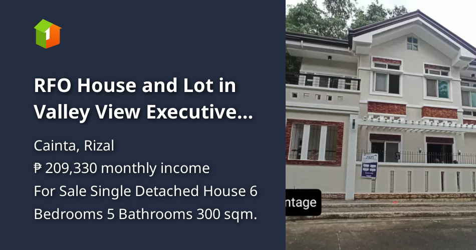 RFO House and Lot in Valley View Executive Village Cainta [House and Lot 🏘️] (December 2023) in