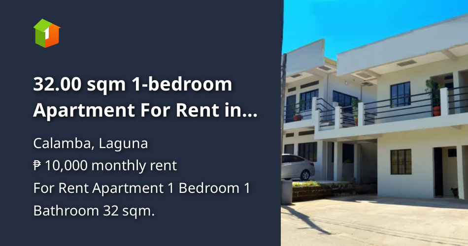 32.00 sqm 1bedroom Apartment For Rent in Calamba Laguna near SLEX