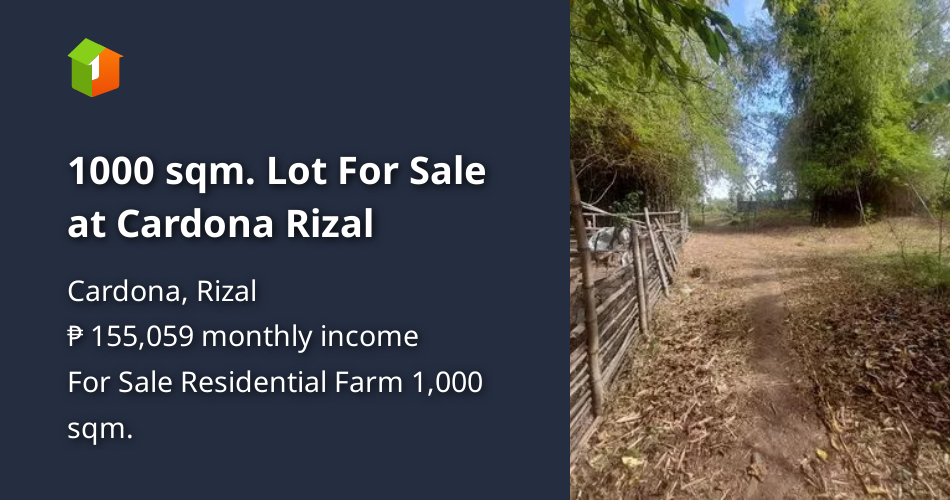 1000 sqm. Lot For Sale at Cardona Rizal [Lots 🚜] (November 2024) in ...