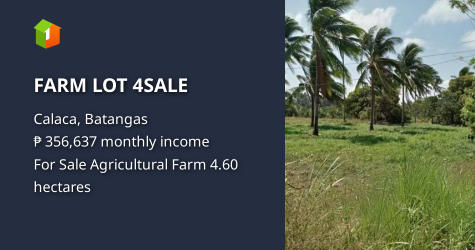 FARM LOT 4SALE [Lot 🚜] (April 2022) in Calaca, Batangas for sale