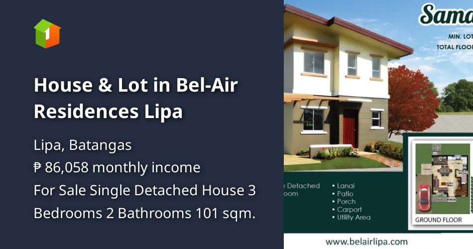 House & Lot in BelAir Residences Lipa [House and Lot 🏘️] (December