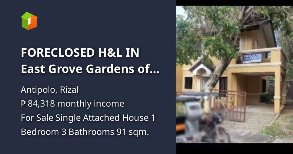 FORECLOSED H&L IN East Grove Gardens of Maia Alta Expansion Antipolo [House and Lot 🏘️