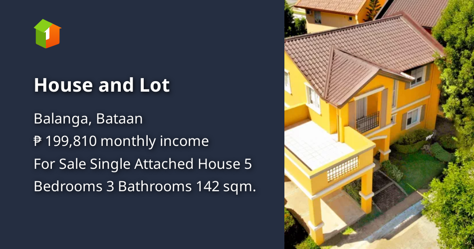 House and Lot [House and Lot 🏘️] (March 2023) in Balanga, Bataan for sale