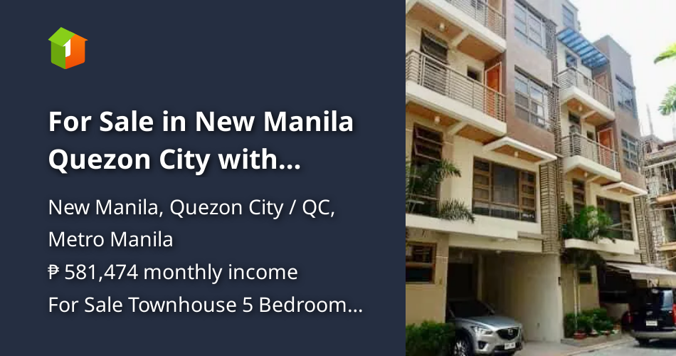 For Sale in New Manila Quezon City with elegant fin [House and Lot 🏘️