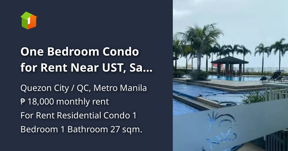 One Bedroom Condo for Rent Near UST, San Beda, FEU. on Sun Residences