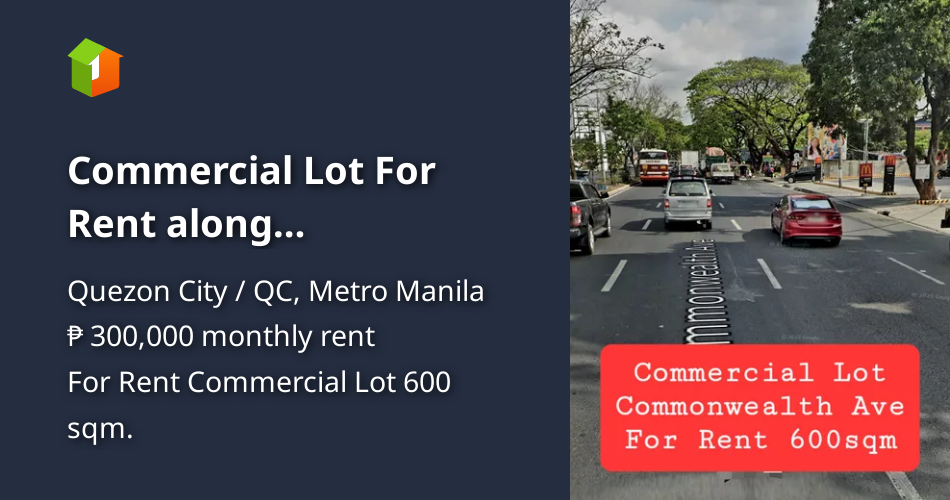 Commercial Lot For Rent along Commonwealth Avenue Quezon City [Lot 🚜] (August 2023) in Quezon