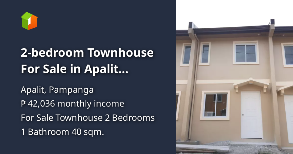2bedroom Townhouse For Sale in Apalit Pampanga [House and Lot 🏘️] (April 2022) in Apalit