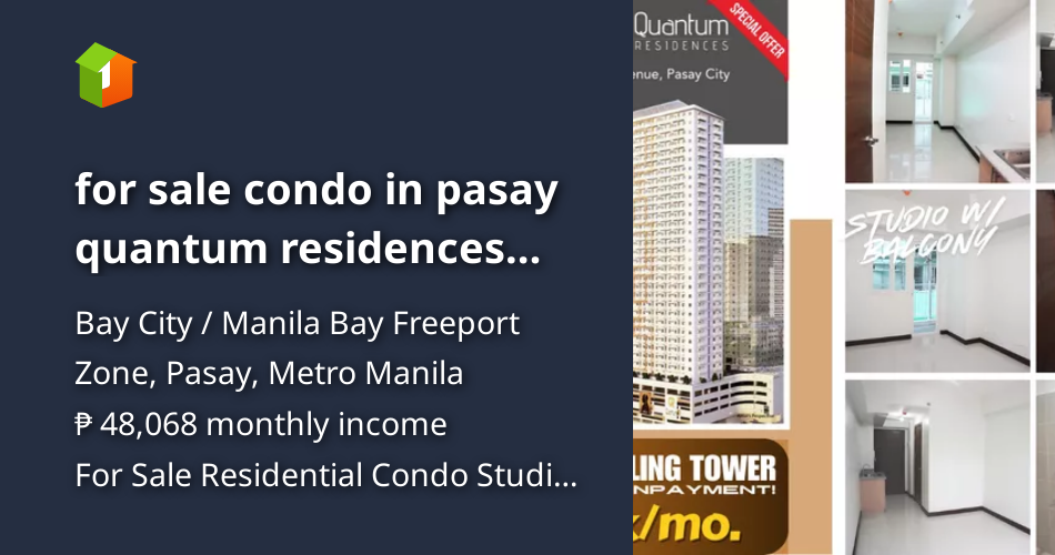 For sale condo in pasay quantum residences near arellano lasalle pasay