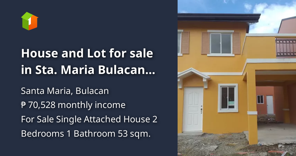 House and Lot for sale in Sta. Maria Bulacan Ready for Occupancy [House