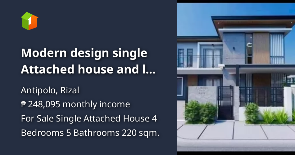 Modern design single Attached house and lot in exclusive subdivision ...