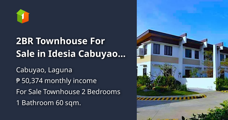 2BR Townhouse For Sale in Idesia Cabuyao Laguna [House and Lot 🏘️