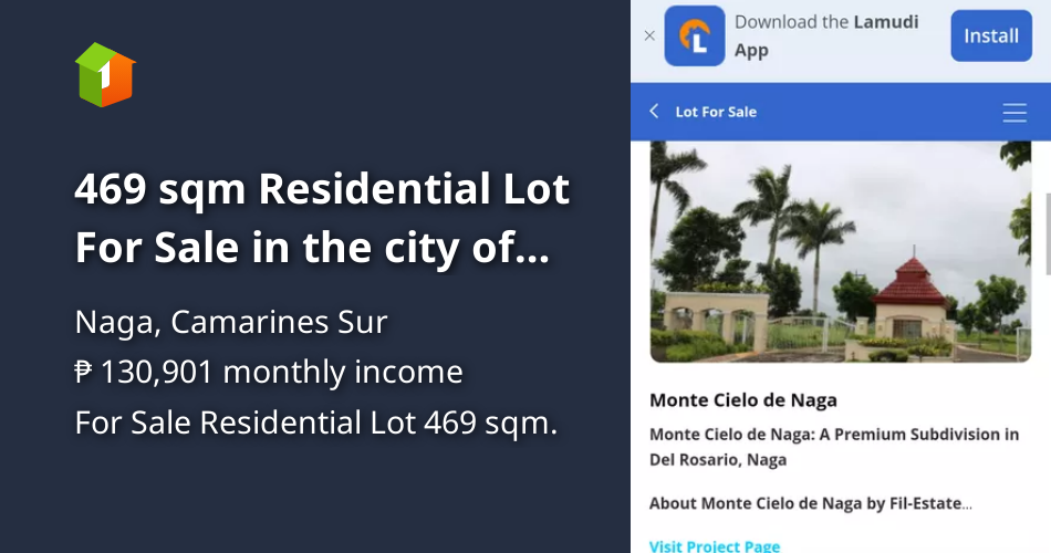 469 sqm Residential Lot For Sale in the city of Naga Camarines Sur [Lot